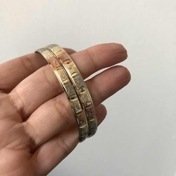 TriColor Indian Bangles, 18kts of Gold Plated - Picture 3 of 3